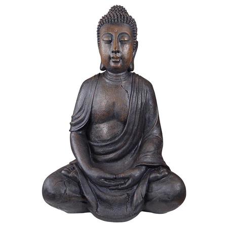 Design Toscano Meditative Buddha of the Grand Temple: Dark Stone, Large AL1160